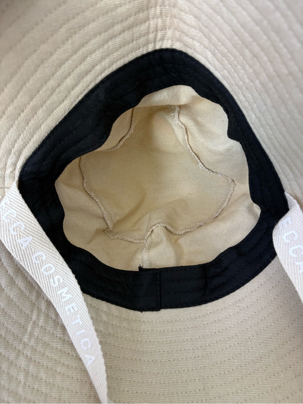 Beige Wide-Brim Sun Hat with Chin Straps - Picture 2 of 5